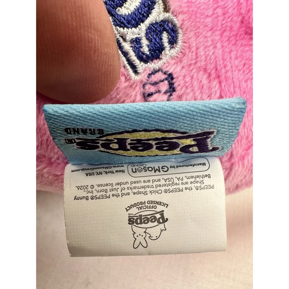 Peeps Bunny Dog Plush Squeaker Toy Pink Easter Gift Toy New